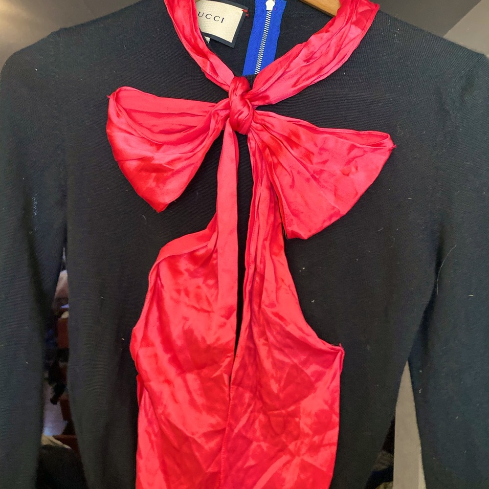 Gucci cashmere sweater with big bow. Bought from Real Real for $900.